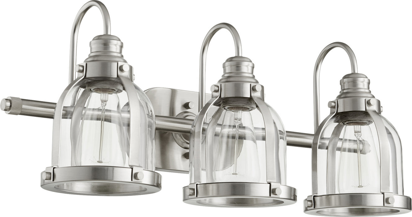 Quorum 586-3-65 Three Light Vanity, Satin Nickel