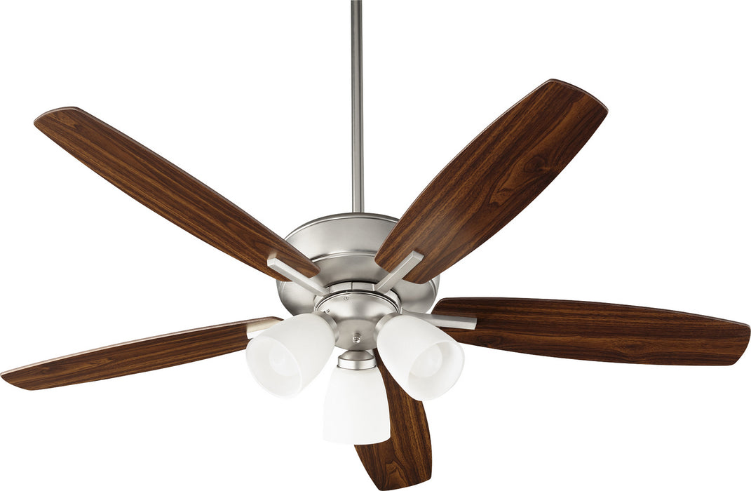Quorum 70525-365 52" Ceiling Fan, Satin Nickel