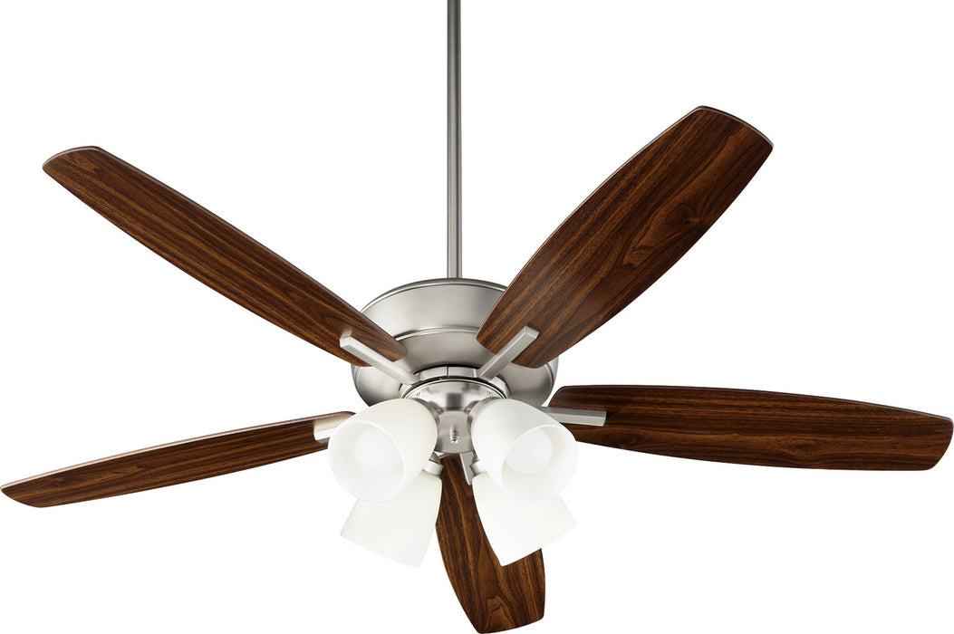 Quorum 70525-465 52" Ceiling Fan, Satin Nickel