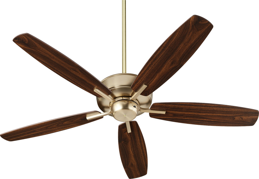 Quorum 7052-80 52" Ceiling Fan, Aged Brass