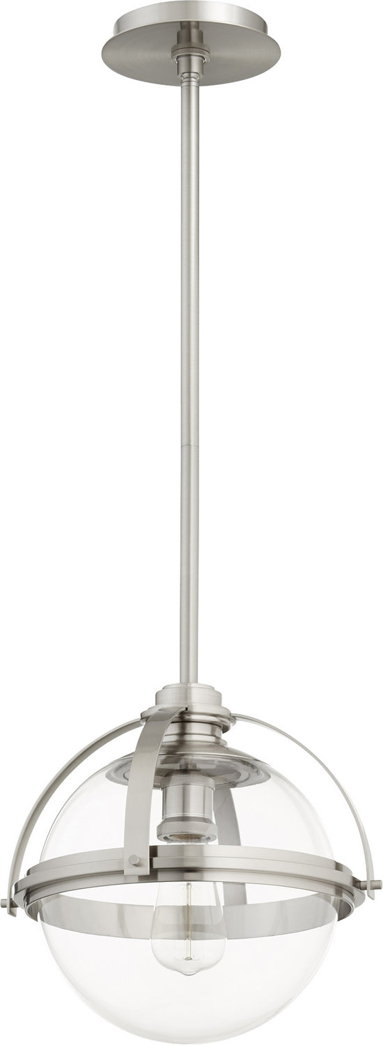 Quorum 88-13-65 One Light Pendant, Satin Nickel