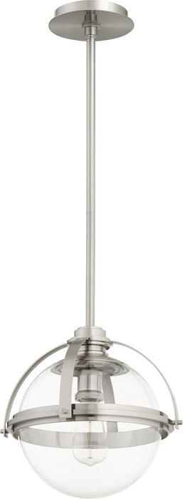 Quorum 88-13-65 One Light Pendant, Satin Nickel