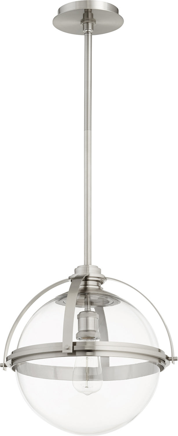 Quorum 88-15-65 One Light Pendant, Satin Nickel