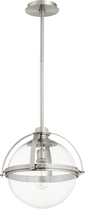 Quorum 88-15-65 One Light Pendant, Satin Nickel