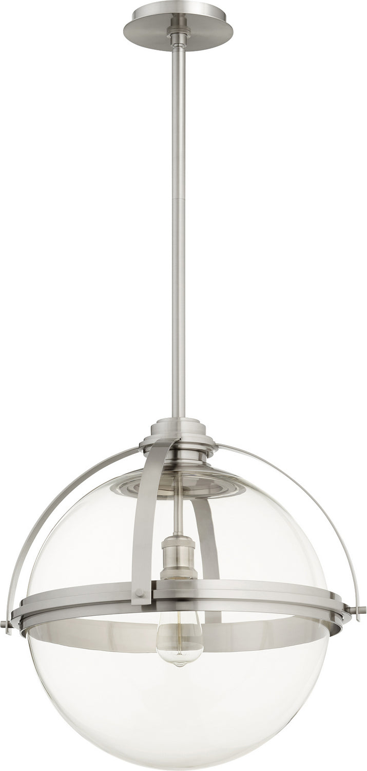 Quorum 88-20-65 One Light Pendant, Satin Nickel