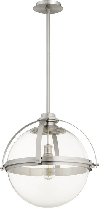 Quorum 88-20-65 One Light Pendant, Satin Nickel