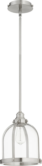 Quorum 886-65 One Light Pendant, Satin Nickel