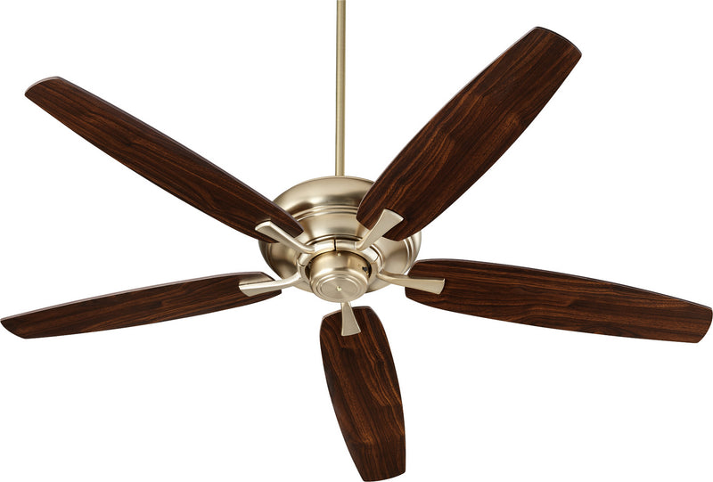 Quorum 90565-80 56" Ceiling Fan, Aged Brass