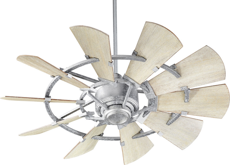 Quorum 94410-9 44"Ceiling Fan, Galvanized
