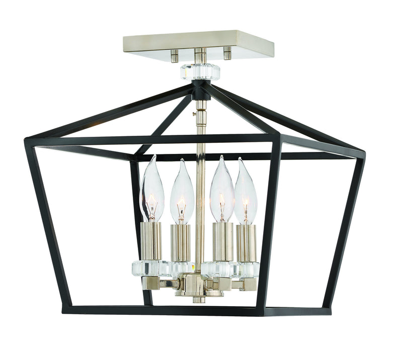 Hinkley 3533BK LED Semi-Flush Mount, Black