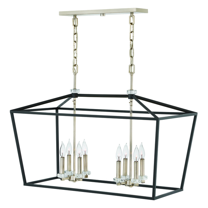 Hinkley 3534BK LED Linear Chandelier, Black