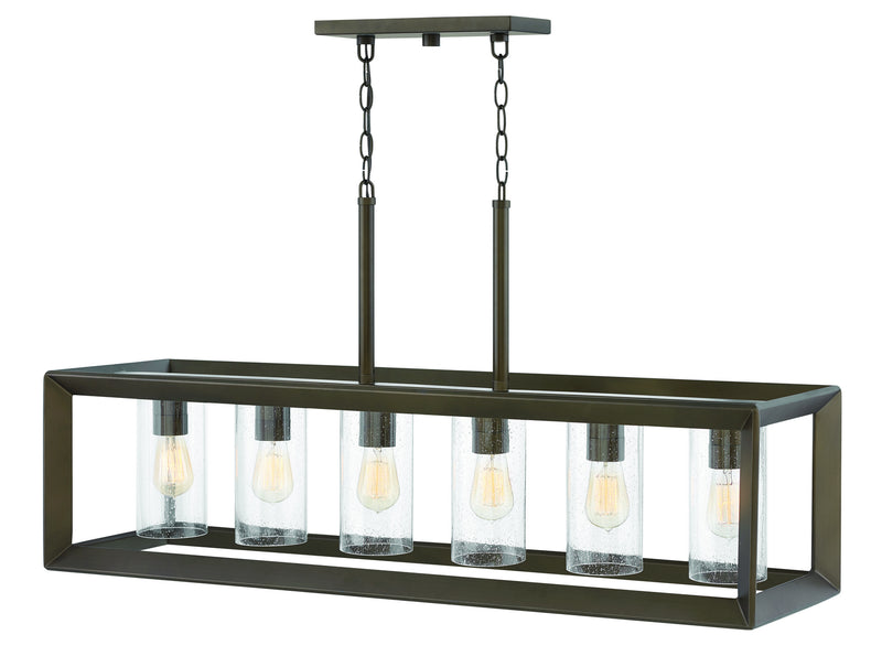 Hinkley 29306WB LED Outdoor Linear Chandelier, Warm Bronze