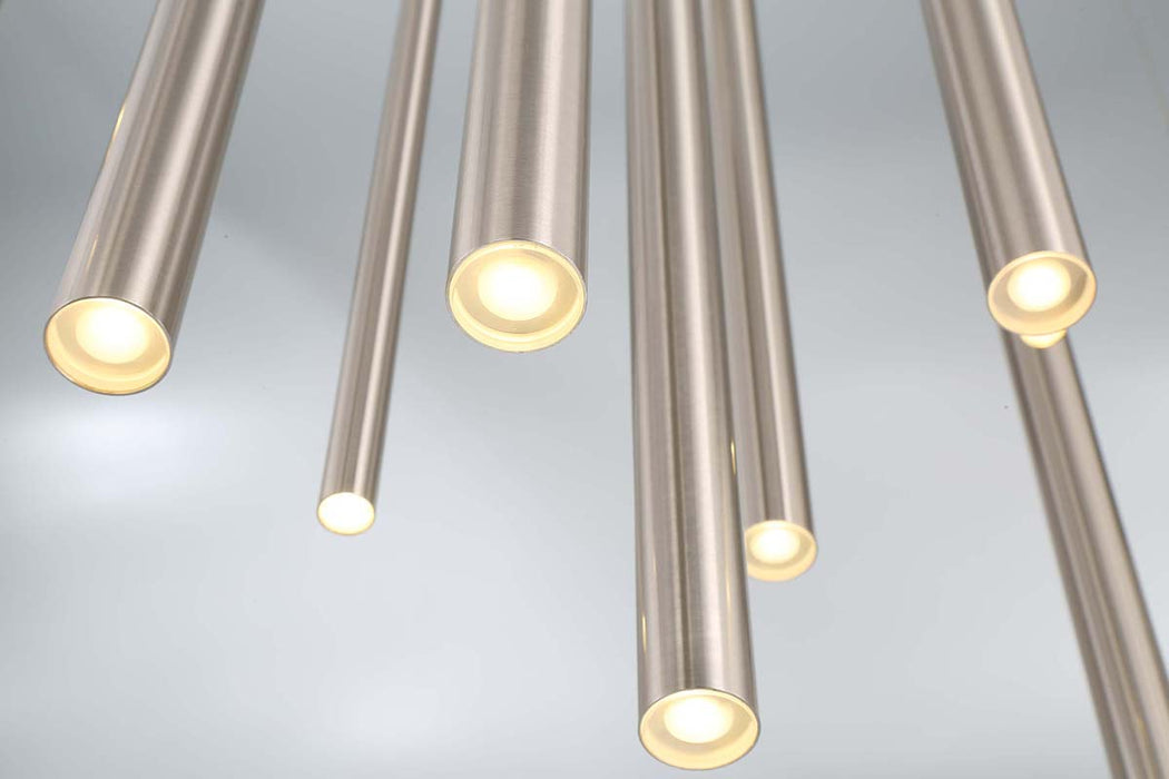 Eurofase 31445-025 LED Chandelier, Satin Nickel