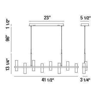Eurofase 33723-013 LED Chandelier, Chrome