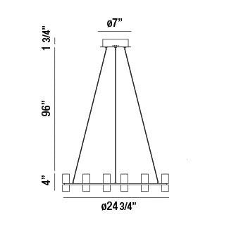 Eurofase 33724-010 LED Chandelier, Chrome