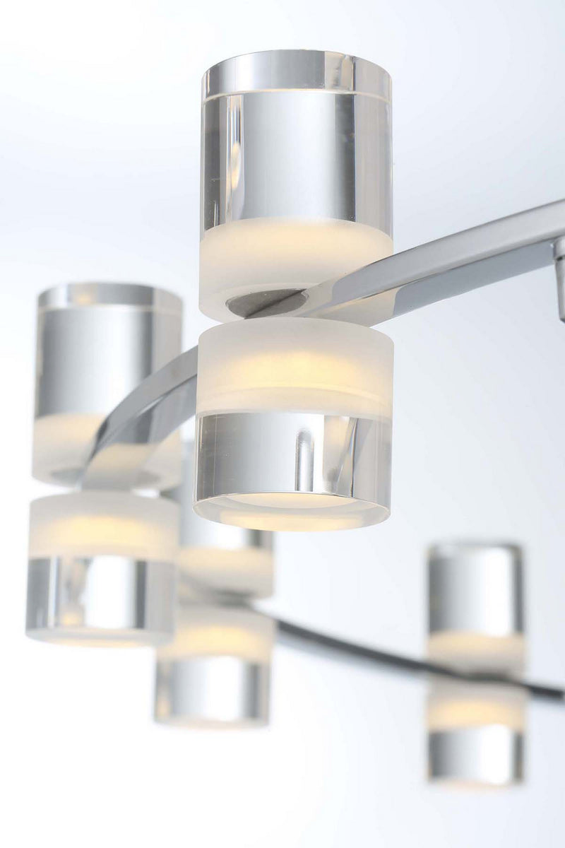 Eurofase 33725-017 LED Chandelier, Chrome