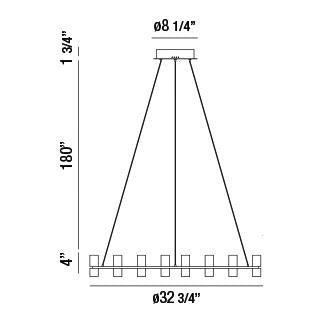 Eurofase 33725-017 LED Chandelier, Chrome