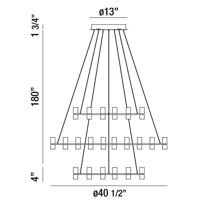 Eurofase 33726-014 LED Chandelier, Chrome
