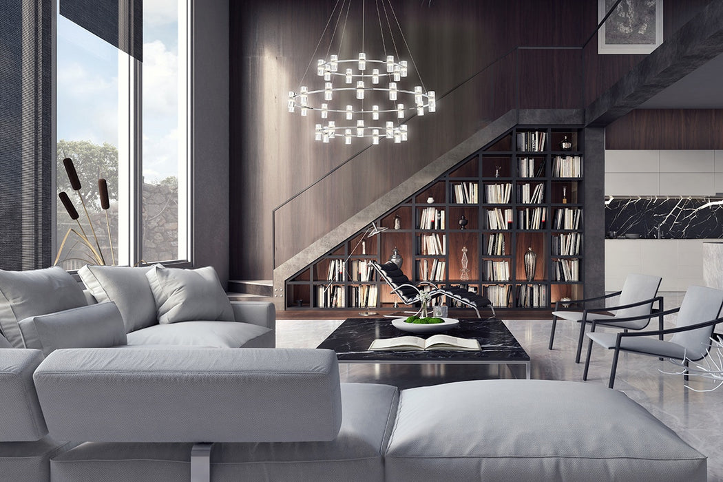 Eurofase 33726-014 LED Chandelier, Chrome