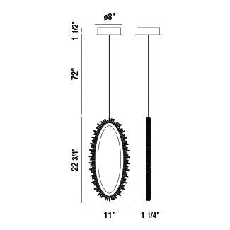 Eurofase 33729-015 LED Pendant, Chrome