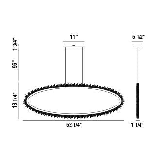 Eurofase 33730-011 LED Chandelier, Chrome