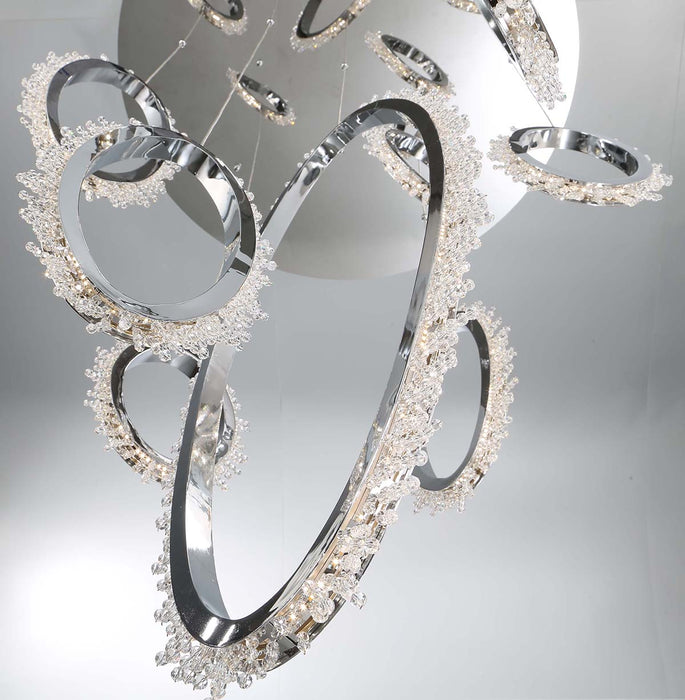 Eurofase 33732-015 LED Chandelier, Chrome