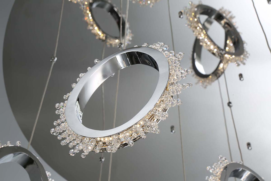 Eurofase 33732-015 LED Chandelier, Chrome