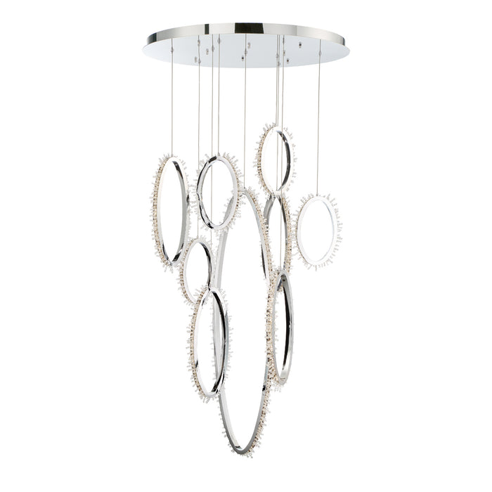 Eurofase 33732-015 LED Chandelier, Chrome