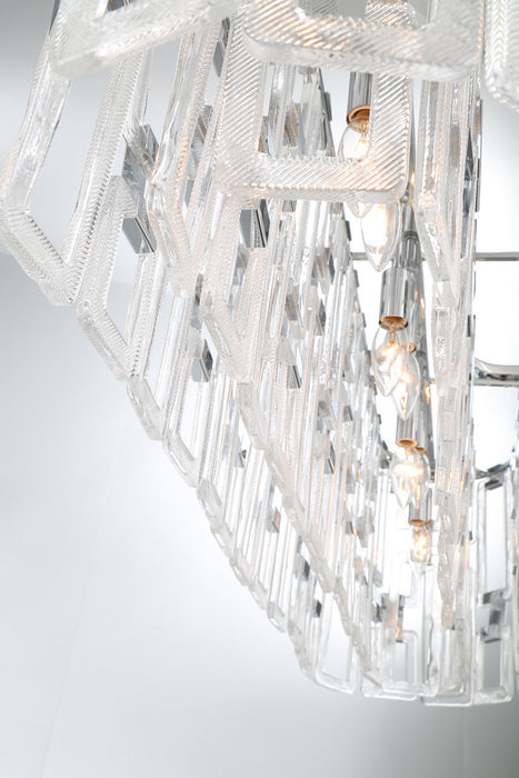 Eurofase 33743-011 Nine Light Chandelier, Chrome