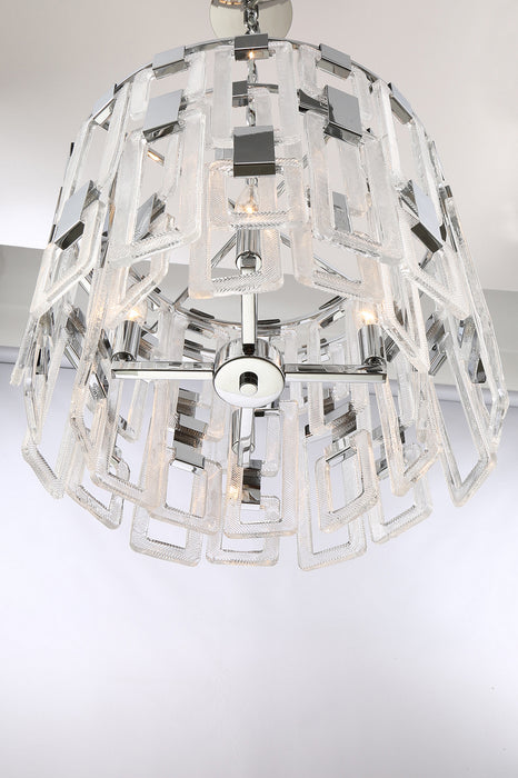 Eurofase 33744-018 Four Light Chandelier, Chrome