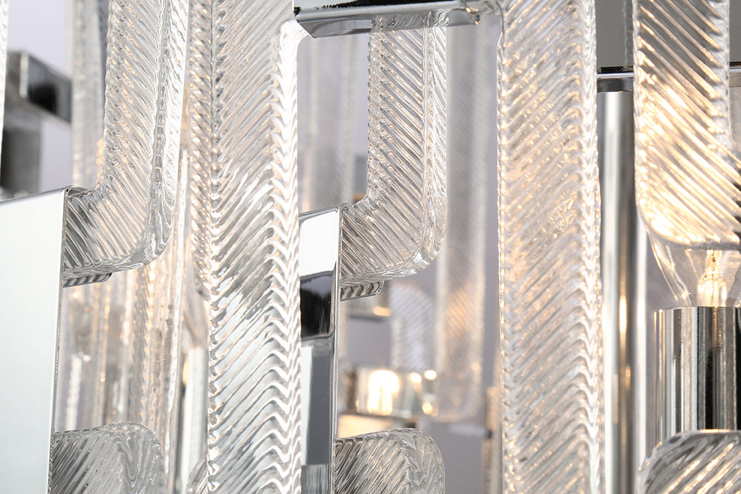 Eurofase 33744-018 Four Light Chandelier, Chrome