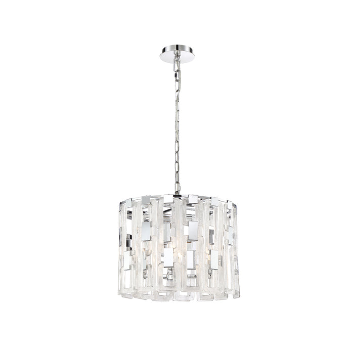 Eurofase 33744-018 Four Light Chandelier, Chrome