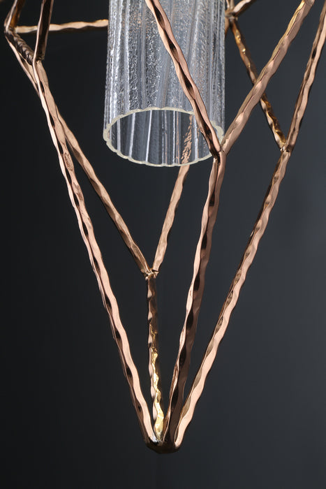 Eurofase 33758-015 LED Pendant, Rose Gold