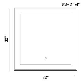 Eurofase 33829-012 LED Mirror, Black