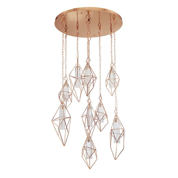 Eurofase 34042-014 LED Chandelier, Rose Gold