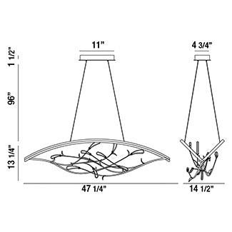Eurofase 34065-013 LED Chandelier, Bronze