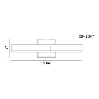 Eurofase 34106-013 LED Wall Sconce, Chrome