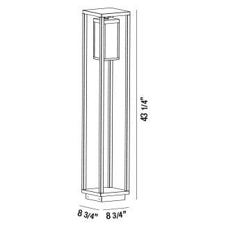 Eurofase 34122-013 LED Bollard, Graphite Grey