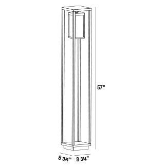 Eurofase 34123-010 LED Bollard, Graphite Grey