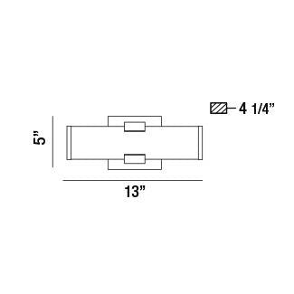 Eurofase 34146-019 LED Wall Sconce, Chrome
