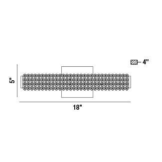 Eurofase 34156-018 LED Wall Sconce, Chrome