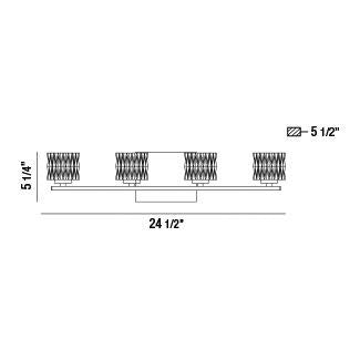 Eurofase 34161-012 LED Bathbar, Chrome