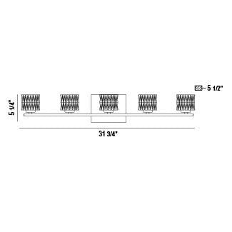 Eurofase 34162-019 LED Bathbar, Chrome