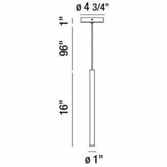 Eurofase 34164-044 LED Pendant, Black