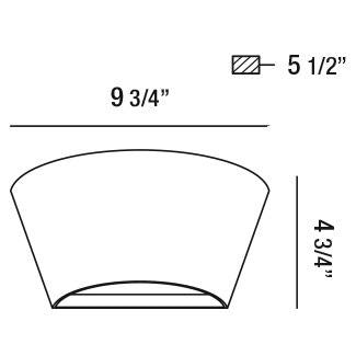 Eurofase 34175-026 LED Wall Mount, Graphite Grey