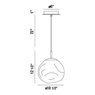 Eurofase 34287-026 One Light Pendant, Chrome