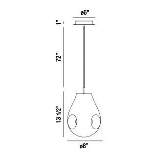 Eurofase 34288-030 One Light Pendant, Chrome