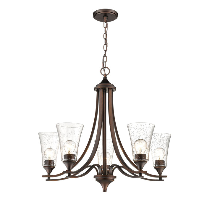 Millennium 1465-RBZ Five Light Chandelier, Rubbed Bronze