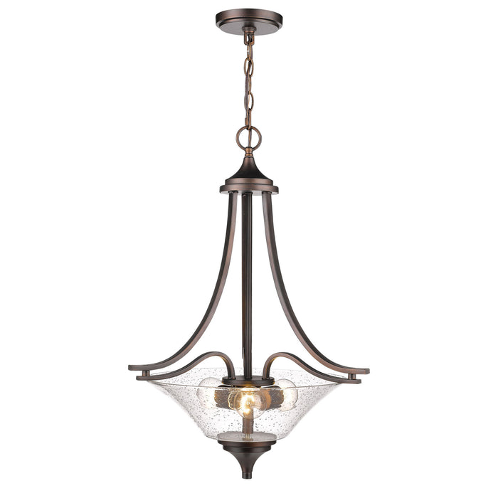 Millennium 1473-RBZ Three Light Pendant, Rubbed Bronze