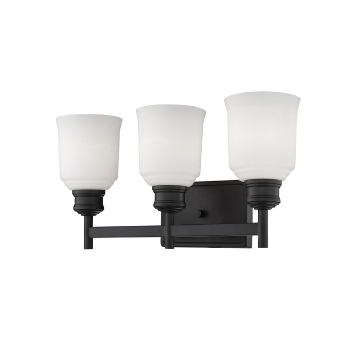 Millennium 173-MB Three Light Vanity, Matte Black